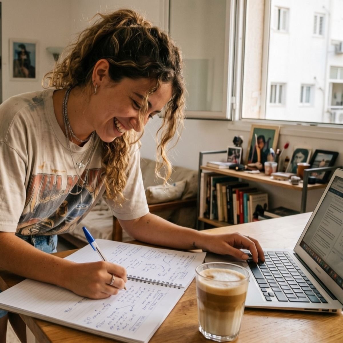 Integraliah e-learning Hebrew course on a laptop